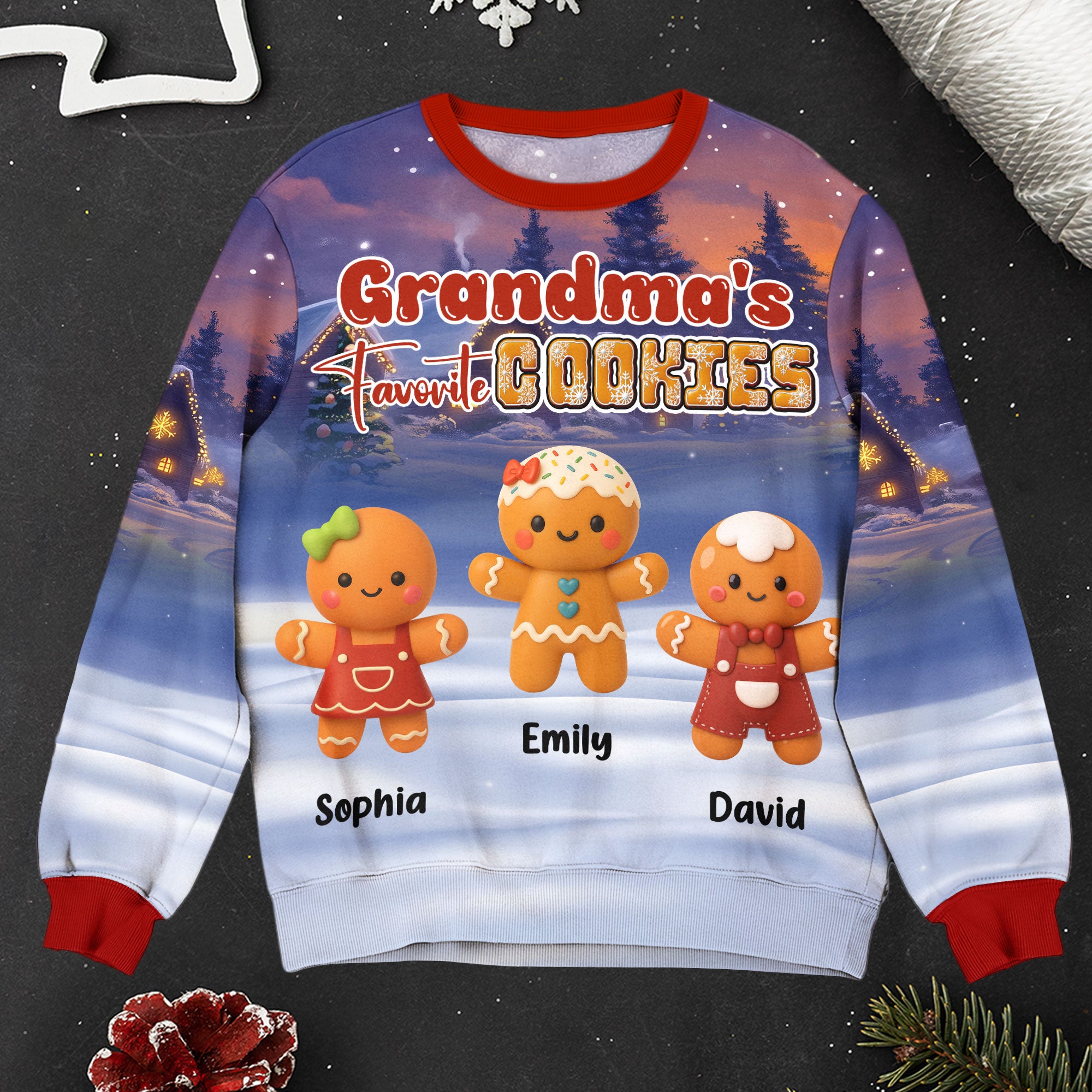 Grandma's Favorite Cookie - Personalized AOP Sweatshirt