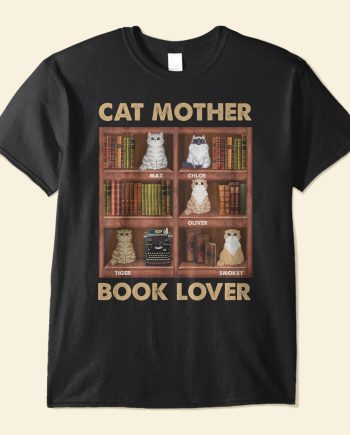 Cat Parents Book Lovers - PersonalizedOne Size Shirt - Birthday Gift For Cat Mom, Cat Dad
