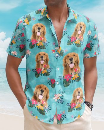 Custom Face Funny Photo Tropical Aloha For Dogs, Cats Lovers - Custom Photo Hawaiian Shirts
