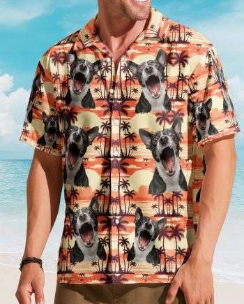 Custom Funny Photo Hawaii Floral Beach Men Husband - Custom Photo Hawaiian Shirt