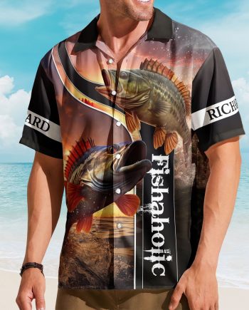 Custom Name Fishing Bass Fish Gift For Husband - Custom Hawaiian Shirt