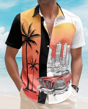 Custom Retro Cars Photo Muscle Cars For Men, Husband - Custom Photo Hawaiian Shirt