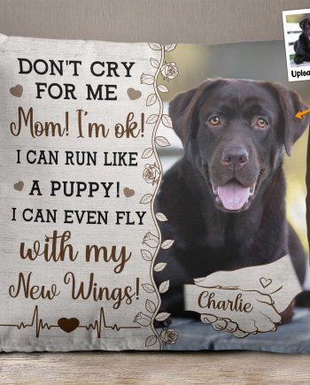 Don't Cry For Me, Mom - Personalized Photo Pillow (Insert Included)