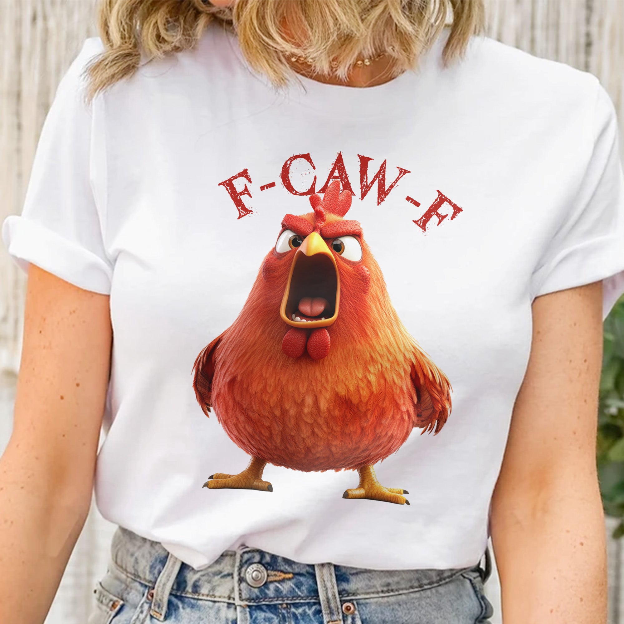 FunnyOne Size Shirt - Humorous Crow F-Caw-F - PersonalizedOne Size Shirt