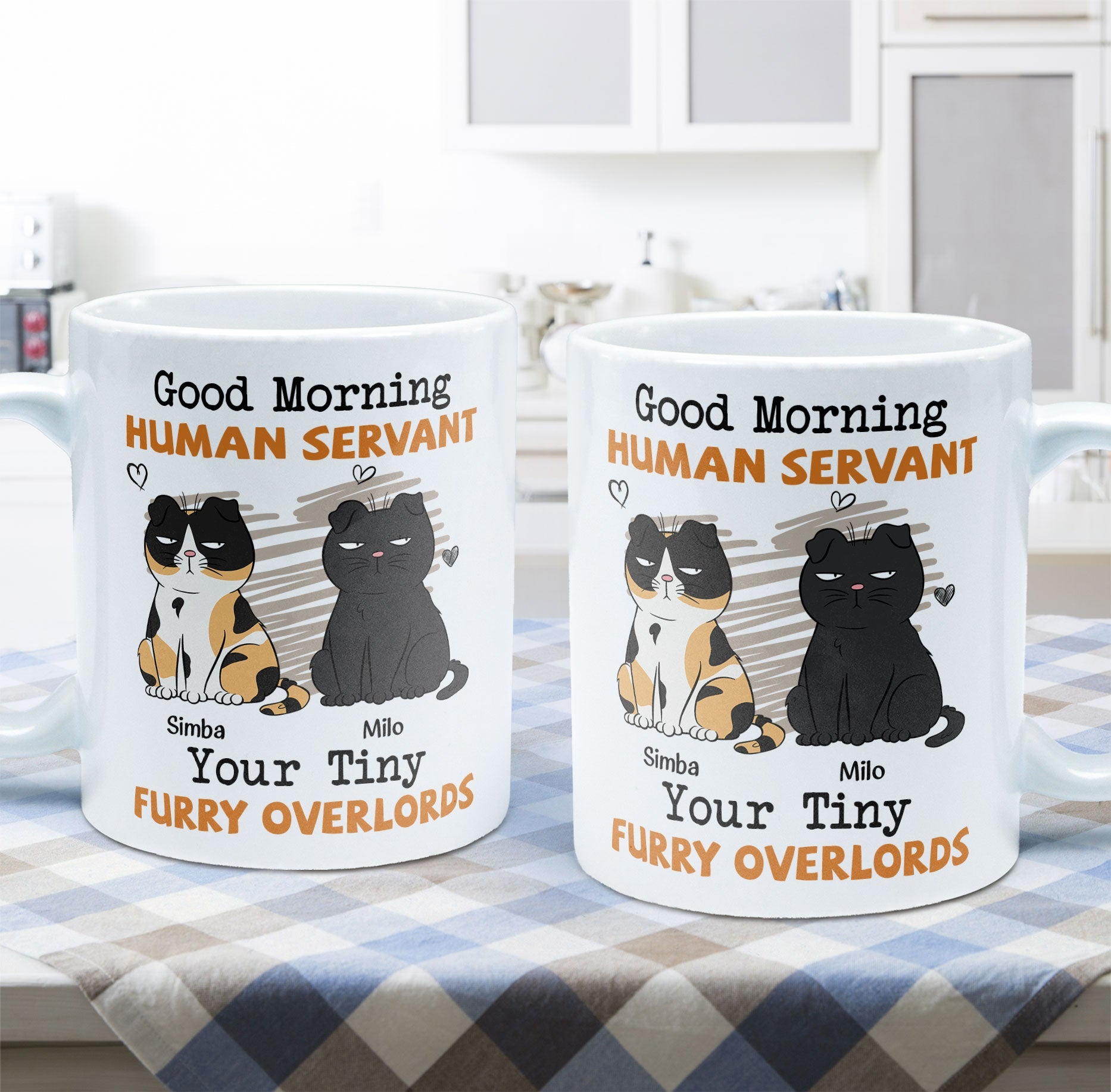 Good Morning Human Servant - Personalized Mug