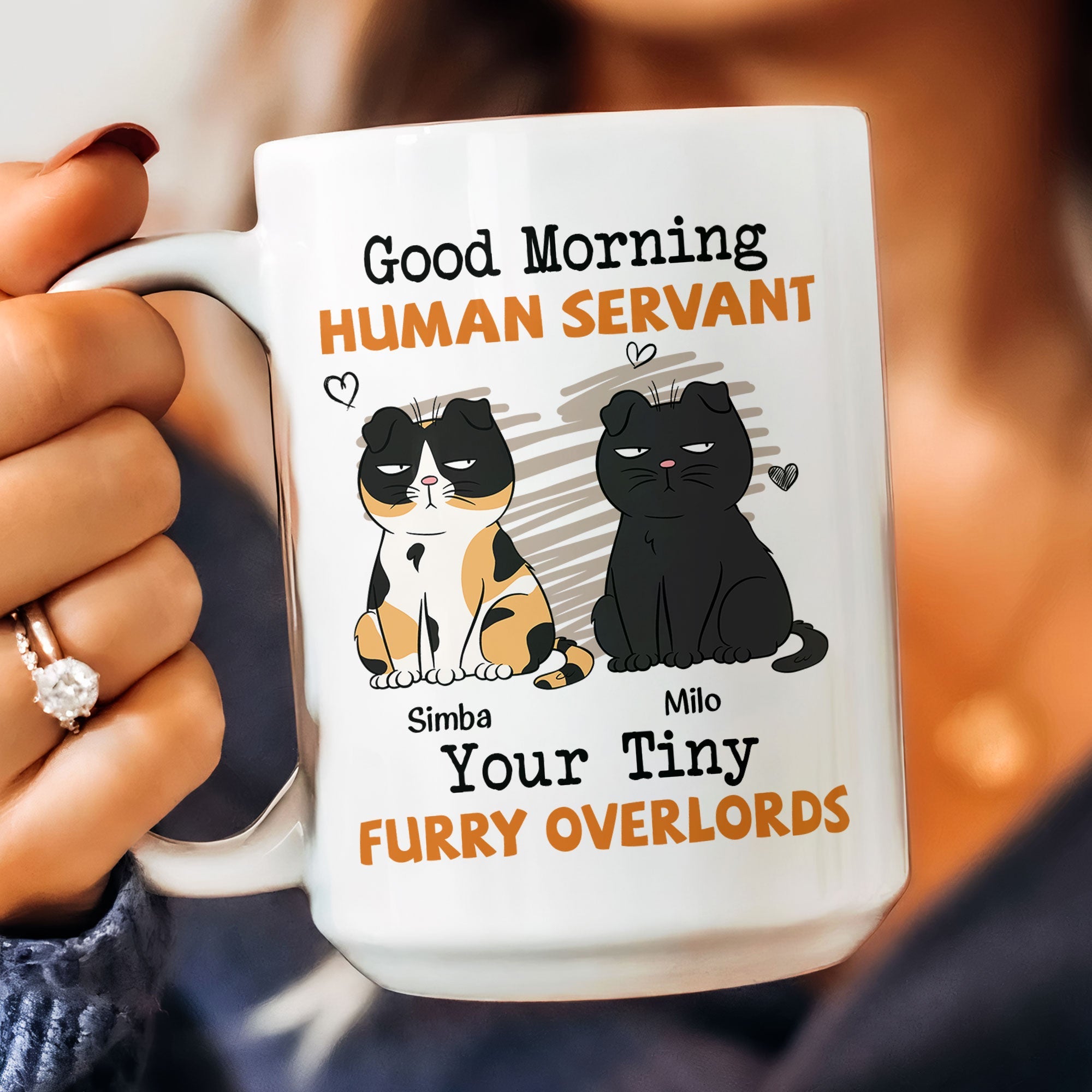 Good Morning Human Servant - Personalized Mug