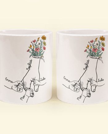 Holding Mom's Hand - Personalized Mug