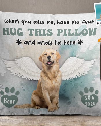 Hug This & Know I'm Here - Personalized Photo Pillow (Insert Included)