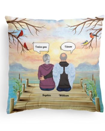 I Miss You - Personalized Pillow (Insert Included) - Memorial Gift For Mom, Dad, Daughters, Sons
