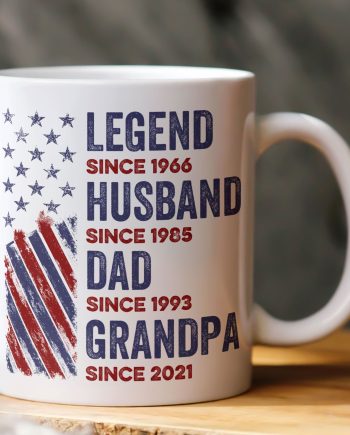 Legend, Husband, Dad And Grandpa - Personalized Mug