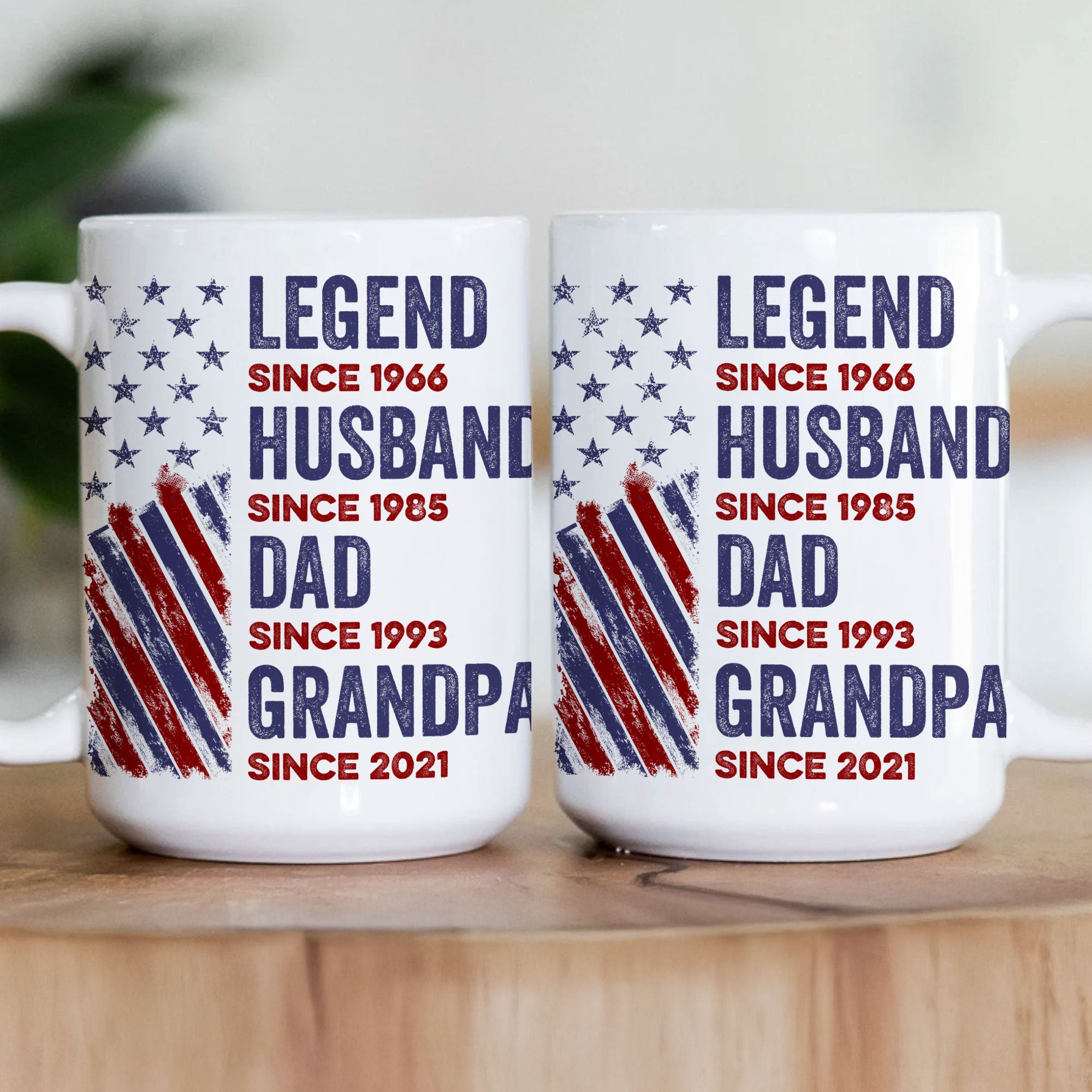Legend, Husband, Dad And Grandpa - Personalized Mug