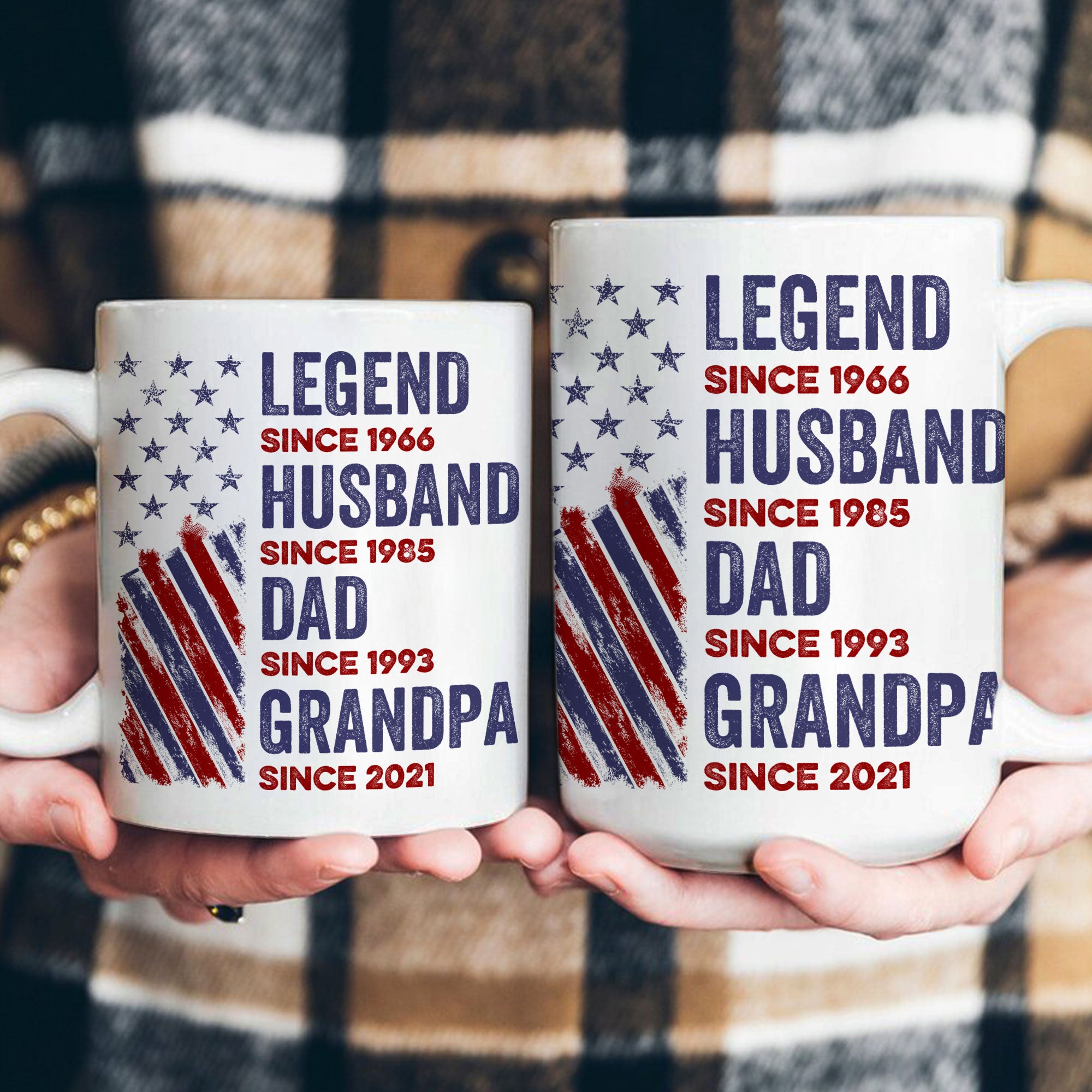 Legend, Husband, Dad And Grandpa - Personalized Mug