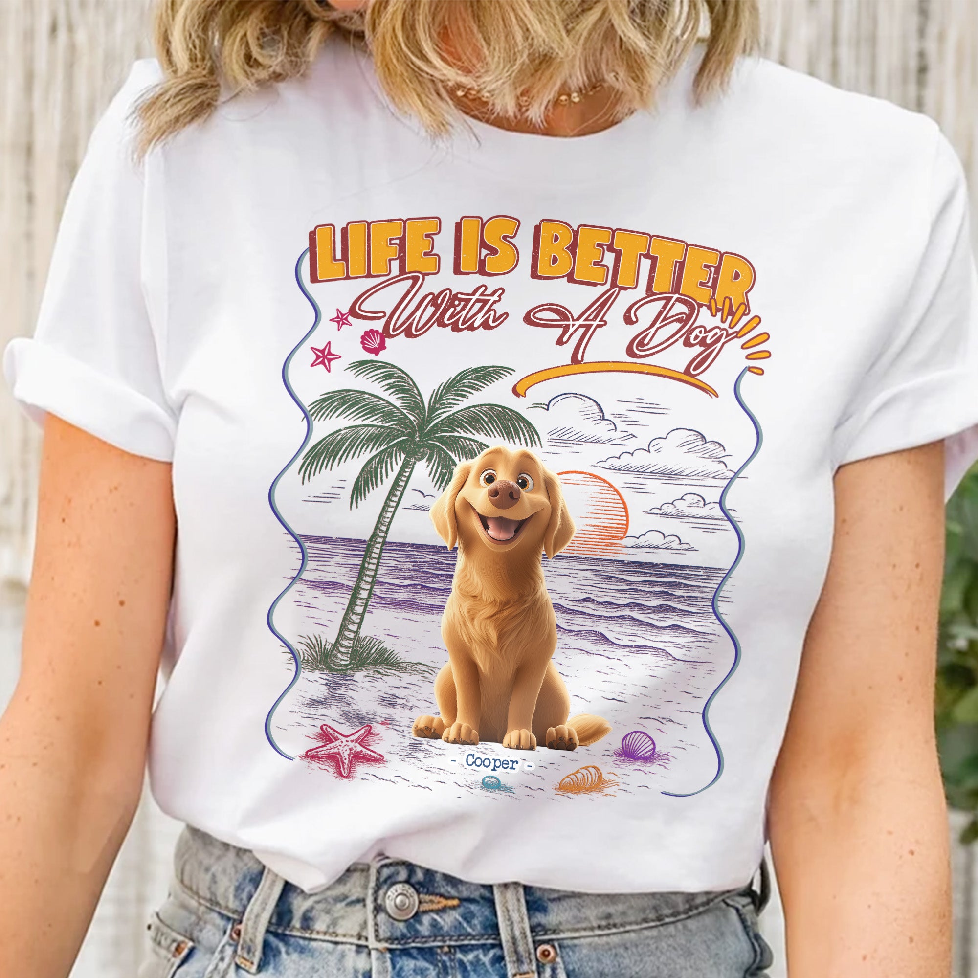 Life Is Better With Dogs - PersonalizedOne Size Shirt