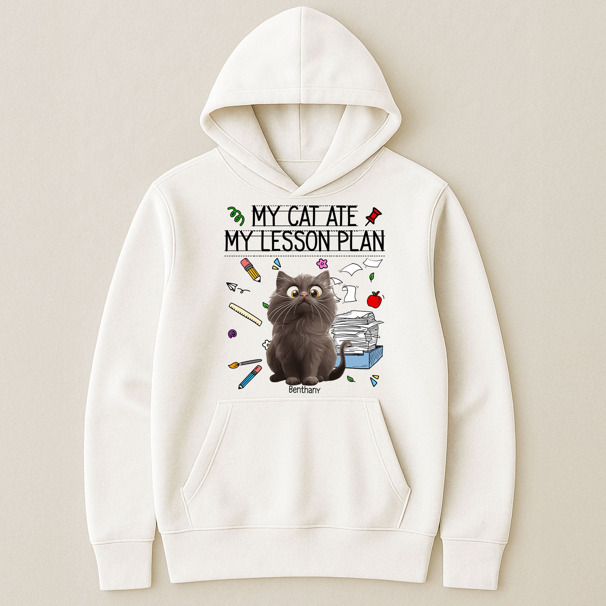 My Cat Ate My Lesson Plan Teacher Funny Gift - PersonalizedOne Size Shirt