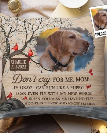Pet Loss Don't Cry For Me - Personalized Photo Pillow (Insert Included)