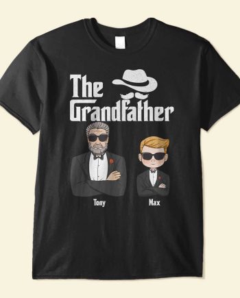 The Grandfather - PersonalizedOne Size Shirt - Grandpa And Kids Suit