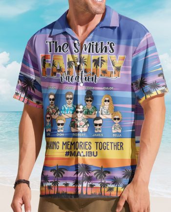 Vacation With Family - Personalized Hawaiian Shirt