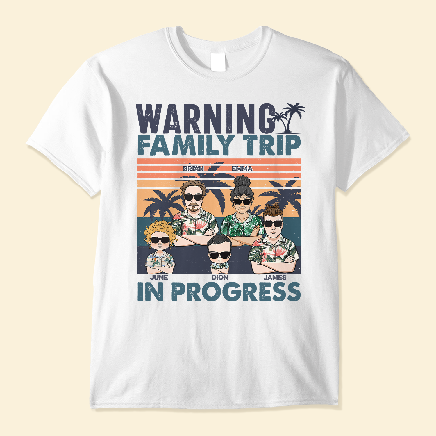 Warning Family Trip In Progress - PersonalizedOne Size Shirt