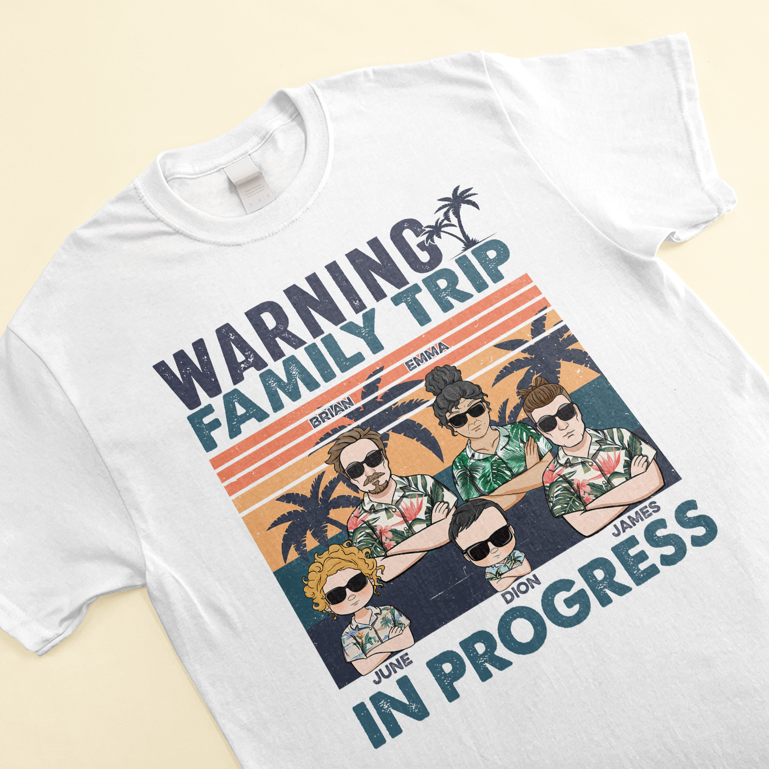 Warning Family Trip In Progress - PersonalizedOne Size Shirt
