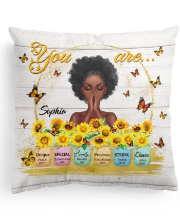 You Are Beautiful Victorious - Personalized Pillow (Insert Included) - Birthday Gifts For Black Women, Sister, Bestie, Daughter